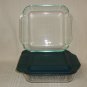 Pyrex Clear Glass Pyrex 222-R & 222 With Lid 2 qt Lot of 2 Baking Dish Vintage