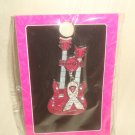 Hard Rock Cafe PINKTOBER 2010 Breast Cancer Awareness Double Neck Guitar Pin NEW