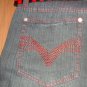 NBN GEAR Jean Shorts Embroidered Pockets Baggy Size 36 with Belt. NWT