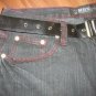 NBN GEAR Jean Shorts Embroidered Pockets Baggy Size 36 with Belt. NWT