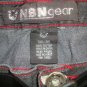 NBN GEAR Jean Shorts Embroidered Pockets Baggy Size 36 with Belt. NWT