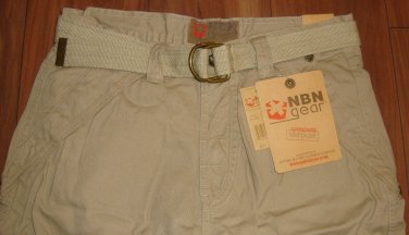 Kids Size 18 NBN Gear Khaki Cargo Shorts. NWT