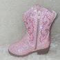 Cowboy Boots Little Kids TODDLER Size US 9 Blush Sparkle Glitter By Pawz