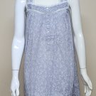 Eileen West Gray Sleeveless Lace Detail Long Ruffle Nightgown Women Size XS NEW