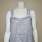 Eileen West Gray Sleeveless Lace Detail Long Ruffle Nightgown Women Size XS NEW