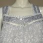 Eileen West Gray Sleeveless Lace Detail Long Ruffle Nightgown Women Size XS NEW