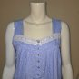 Eileen West Sleeveless Knee Length White/Blue Floral Gown Women&acirc;��s Size MED NEW