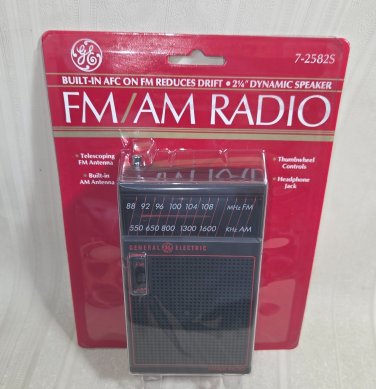 GE AM / FM Handheld Portable Radio 7-2582S New. Sealed