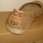 UGG CICILY Chestnut Espadrille Slip on Suede Flat Shoes Size US 9.5 NEW