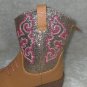 Cowboy Boots TODDLER KIDS Size US 10 Tan Textured Faux Leather Glitter By Pawz