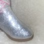Cowboy Boots LITTLE KID Size US 7 Silver Pink detail Sparkle Glitter By Pawz NEW