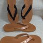 ONCAI Flip Flops  Metallic & Black Sandals Women Size US 11 NEW Lot of 2 PAIRS