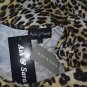 ASH & SARA Leopard Cold Shoulder Top Blouse with Colorful Design Women Size Sm