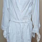 Eileen West White Lightweight Cotton Summer Ruffle Wrap Robe Size L/ XL NEW