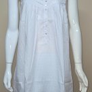Eileen West White Sleeveless with Lace Detail Nightgown Women Size MED NEW W Tag