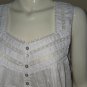 Eileen West White Sleeveless with Lace Detail Nightgown Women Size MED NEW W Tag