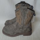 Cowboy Boots Square Toe KIDS Size US 1 Faux Leather By Pawz Stepping Stones NEW