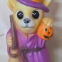 Blow Mold Pan Asian Creations Halloween 18" Fox Witch with Pumpkin Working