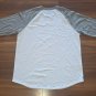 True Classic 3/4 Sleeve Two tone Crew Neck Shirt White & Gray Men Size XL NEW