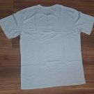 True Classic White Henley Shirt Short Sleeve Cotton Poly Blend Men Size MED NEW