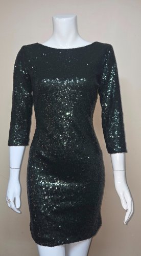 Gianni Bini GIANNA Green Sequin Party 3/4 Sleeve Dress Size L NEW Retail $129