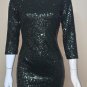 Gianni Bini GIANNA Green Sequin Party 3/4 Sleeve Dress Size L NEW Retail $129