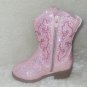 Cowboy Boots Little Kids TODDLER Size US 9 Blush Sparkle Glitter By Pawz NEW