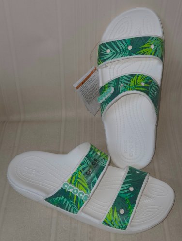 Crocs Iconic Comfort Classic Tropical Sandal Slip On Two Straps Women US 8 NEW