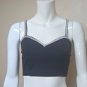 SINCERELY JULES Black With Rhinestones Crop Top Size Med NEW