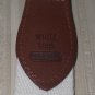 Coach belt 34" / 85 cm, 3880, White & Leather brass buckle