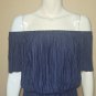 Gianni Bini Navy Blue Off-the-Shoulder Madeline Dress Size LARGE NEW Retail $99
