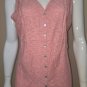 Anthropologie Sunday in Brooklyn Sleeveless Button Top shirt Size Large