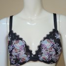 Savage X Fenty Black Lace Floral Underwire Bra Size 38 DD NEW