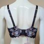 Savage X Fenty Black Lace Floral Underwire Bra Size 38 DD NEW