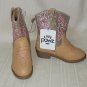 Cowboy Boots TODDLER KIDS Size US 13 Tan Textured Faux Leather Glitter By Pawz