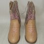 Cowboy Boots TODDLER KIDS Size US 13 Tan Textured Faux Leather Glitter By Pawz