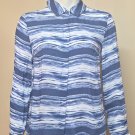 SOFT SURROUNDINGS Palm Coast Painterly Blue Shirt SIZE PS NEW Retail $99