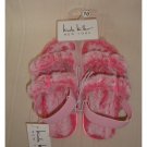 Nicole Miller  Hot Pink Tie Die Faux Fur Sandals TODDLER  Size US 10 NEW