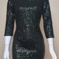 Gianni Bini GIANNA Green Sequin Party 3/4 Sleeve Dress Size XS NEW Retail $129