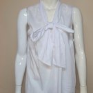 Anthropologie Sunday in Brooklyn White Sleeveless  Bow Top Shirt Size L NEW