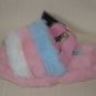 Nicole Miller PINK Fur Faux  Slide Strap Sandal Slipper Toddler Size 5/6 NEW