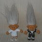 Norfin Trolls Posable Bride & Groom 1992 By Just Toys Vintage RARE