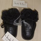 Nicolle Miller Black Sandals with Flowers Flip Flops Baby Size US 5 NEW