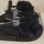 Nicolle Miller Black Sandals with Flowers Flip Flops Baby Size US 5 NEW