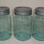 Ball Perfect Mason Glass Canning Jar with 3 lid + 3 rings. Pint Lot Of 3 Vintage