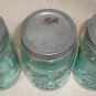 Ball Perfect Mason Glass Canning Jar with 3 lid + 3 rings. Pint Lot Of 3 Vintage