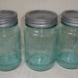 Ball Perfect Mason Glass Canning Jar with 3 lid + 3 rings. Pint Lot Of 3 Vintage