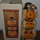 2004 Gemmy 3 FT Tall Pumpkin Fiber Optic Trio Electronic w/Box
