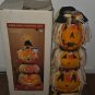 2004 Gemmy 3 FT Tall Pumpkin Fiber Optic Trio Electronic w/Box