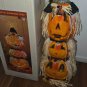 2004 Gemmy 3 FT Tall Pumpkin Fiber Optic Trio Electronic w/Box
